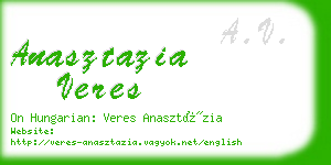 anasztazia veres business card